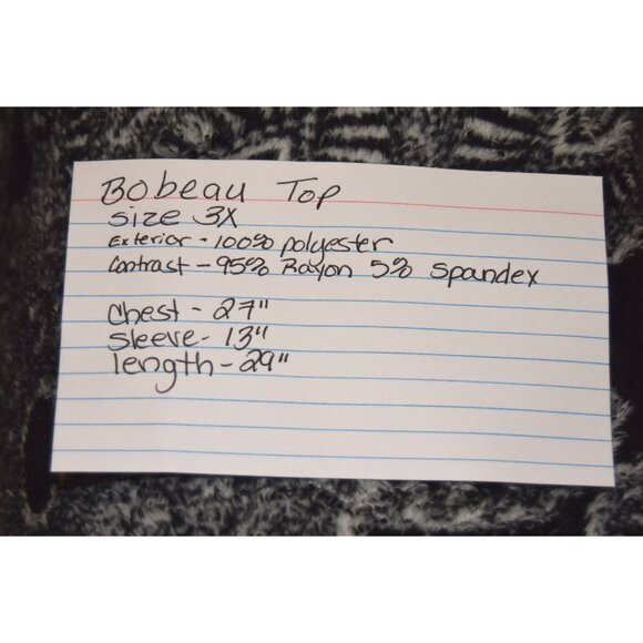 Bobeau Black Flowy Top size 3X - Picture 5 of 5